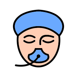 Sleeping baby-face emoji with closed eyes and a blue pacifier in the mouth